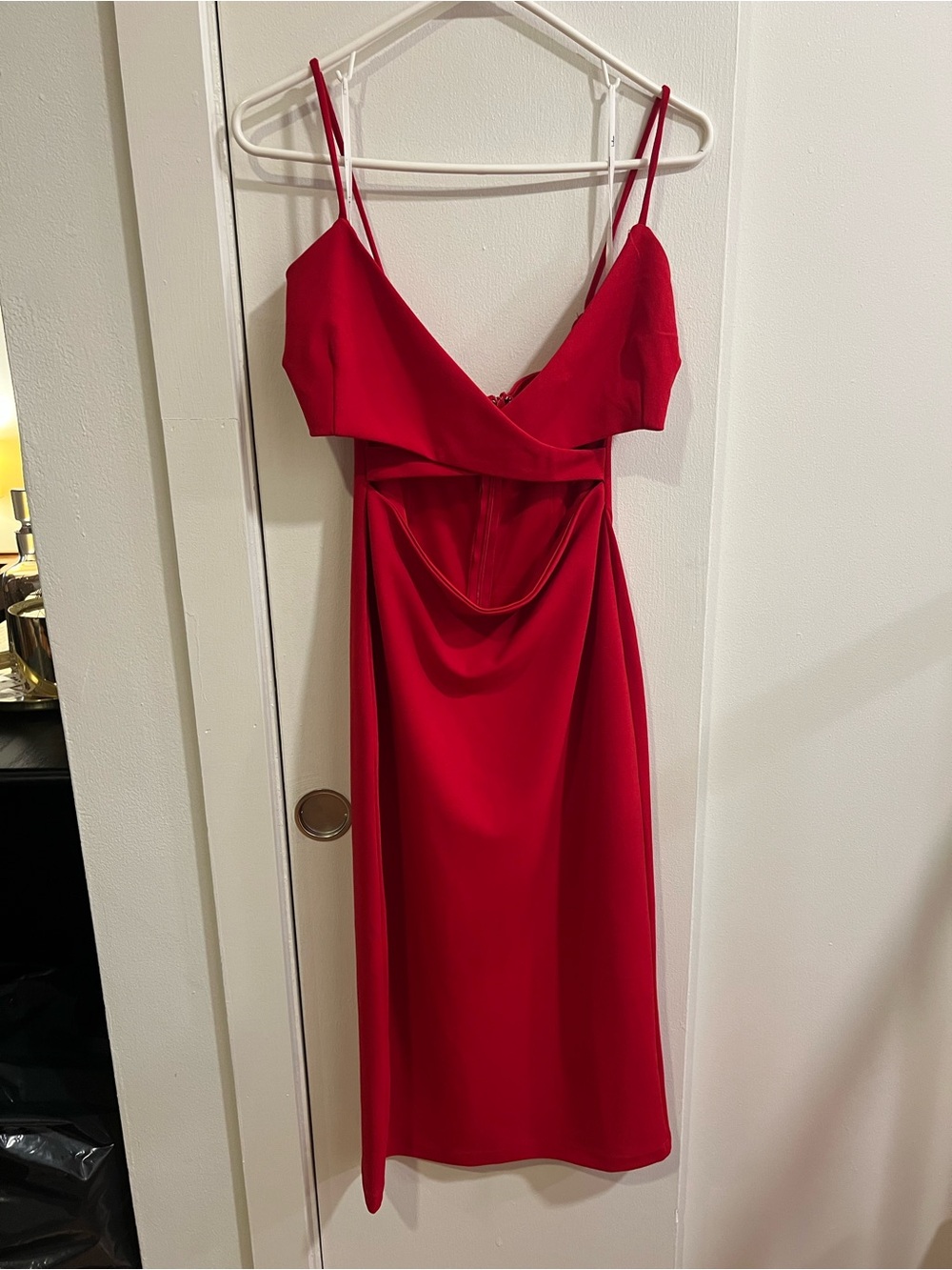 Lulus Red Spaghetti-Strap Midi Dress